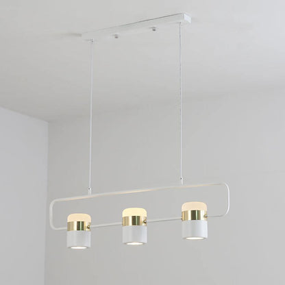 Adjustable Glass Pendant Light 3heads: L 26.8″ x H 7.1″ / L 68cm x H 18cm / Gold + White / Warm white Pendant light