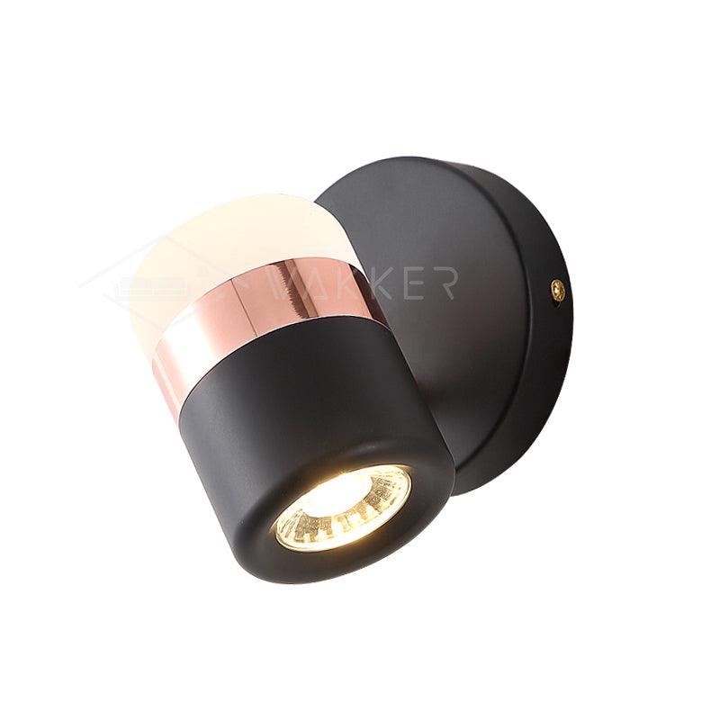 Adjustable Glass Wall Lamp Dia 4.7″ x H 6.7″ / Dia 12cm x H 17cm / Black / Warm White Wall lamp