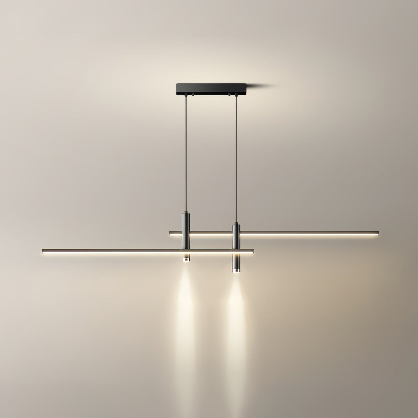 Links Island Pendant Light L 47.2″ x H 59″ / L 120cm x H 150cm / Black / Warm Light Pendant light