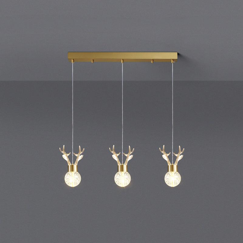 Little Deer Pendant Lamp 3heads L 19.6″ x H 78.7″/ L 50cm x H 200cm / Bubble / Warm White Pendant light