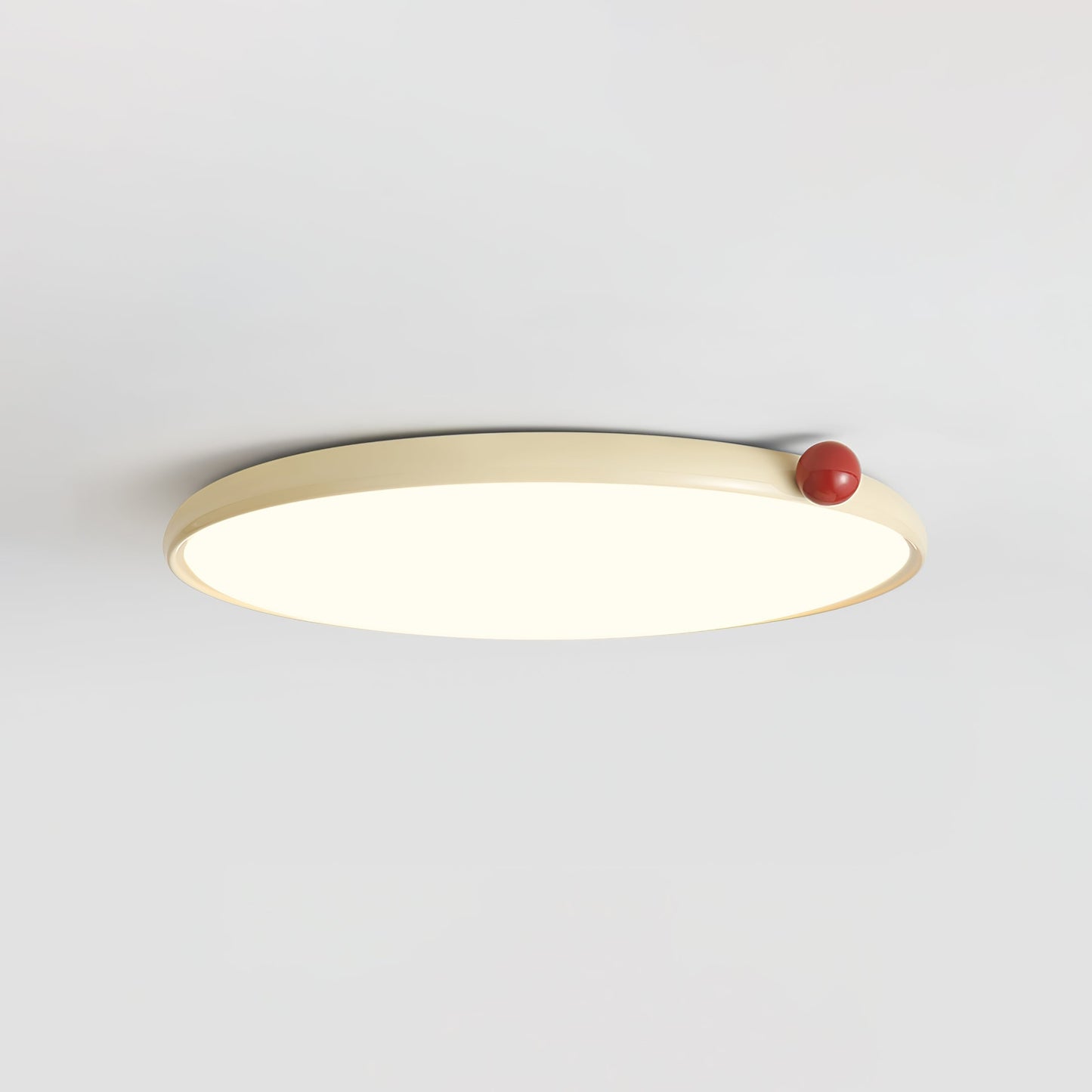 Lola Ceiling Lamp Dia 15.7″ x H 1.6″ / Dia 40cm x H 4cm / Beige & Red / Warm Light 1001 Ceiling lamp