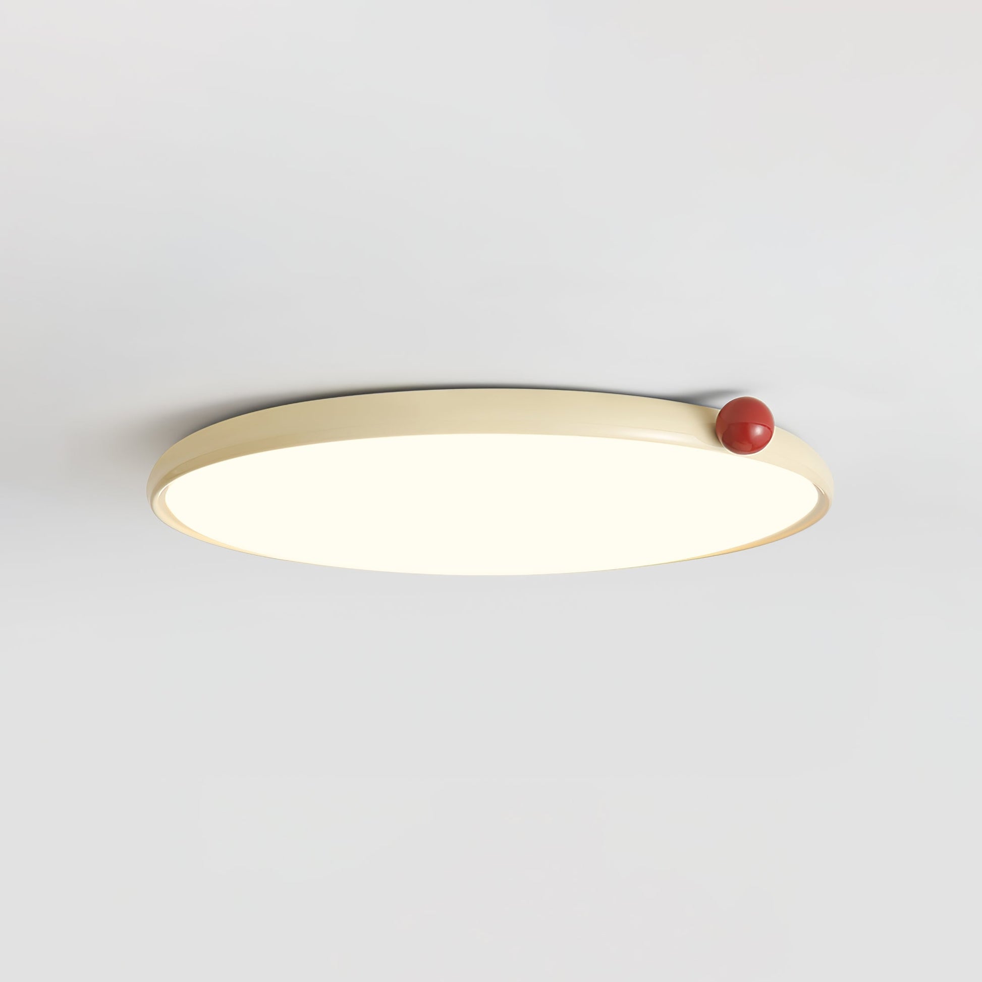Lola Ceiling Lamp Dia 15.7″ x H 1.6″ / Dia 40cm x H 4cm / Beige & Red / Warm Light 1001 Ceiling lamp