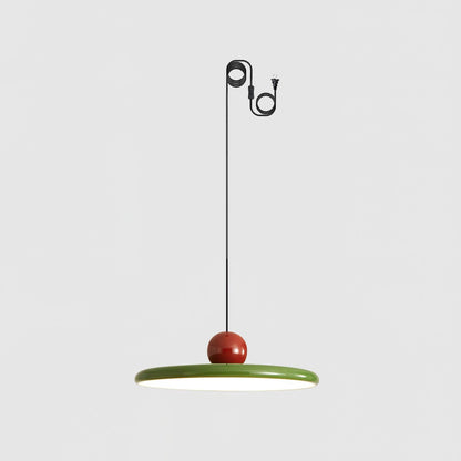 Lola Pendant Swag Light ? 11.8″ X H 4.7″/ Dia 30cm X H 12cm (Power: ~28W) (2 hooks) / Red & Green Warm Light / US Plug