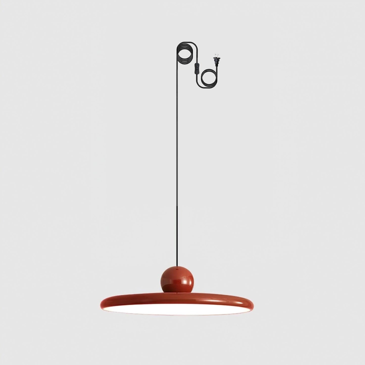 Lola Pendant Swag Light ? 11.8″ X H 4.7″/ Dia 30cm X H 12cm (Power: ~28W) (2 hooks) / Red & Red Warm Light / US Plug