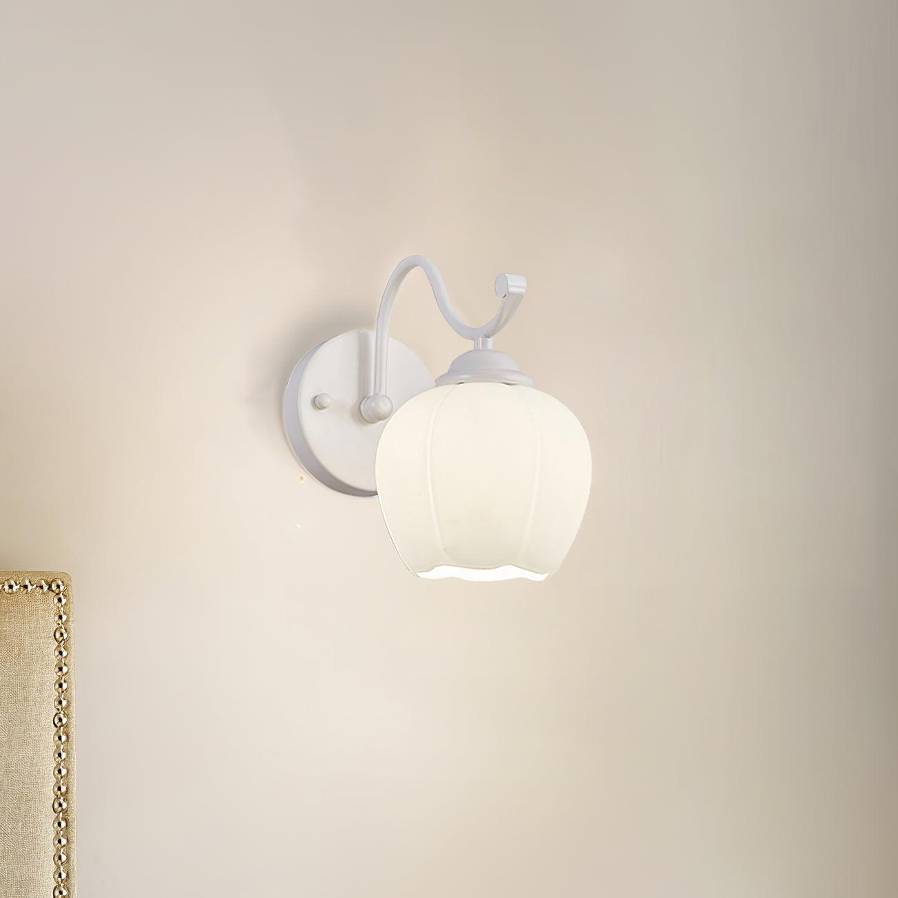 Lomance Lily Wall Lamp ? 10.2″ x H 9.8″/ Dia 26cm x H 25cm / White Wall lamp