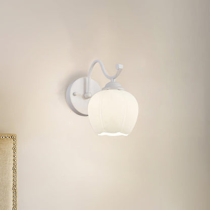 Lomance Lily Wall Lamp ? 10.2″ x H 9.8″/ Dia 26cm x H 25cm / White Wall lamp