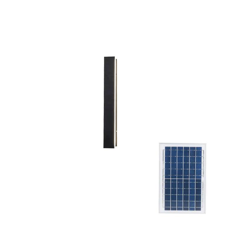 Long Strip Outdoor Sconce Solar Power ? 2″ x H 11.8″ / Dia 5cm x H 30cm / Black / Warm Light Wall lamp