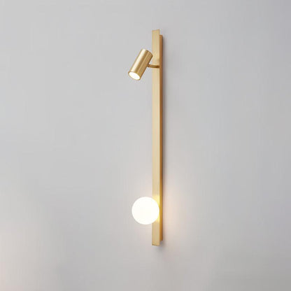 Long Arm Wall Light W 3.9″ x H 31.5″ / W 10cm x H 80cm / Brass Wall lamp