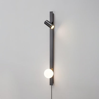 Long Arm Plug-in Wall Light W 3.9″ x H 31.5″ / W 10cm x H 80cm / Black / US Plug Wall lamp