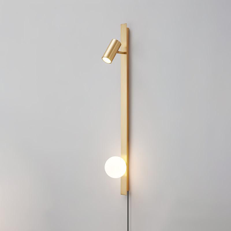 Long Arm Plug-in Wall Light W 3.9″ x H 31.5″ / W 10cm x H 80cm / Brass / US Plug Wall lamp
