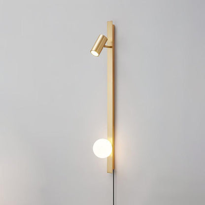Long Arm Plug-in Wall Light W 3.9″ x H 31.5″ / W 10cm x H 80cm / Brass / US Plug Wall lamp