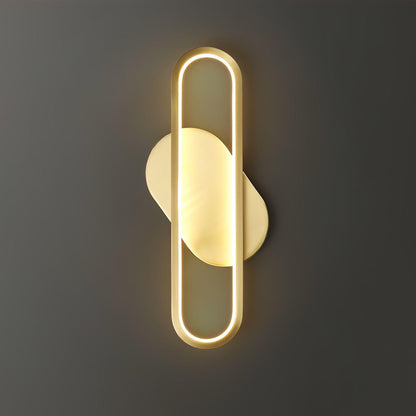 Long Ova Wall Lamp ? 7.1″ x H 15.7″ / Dia 18cm x H 40cm / Brass / Warm Light Wall lamp