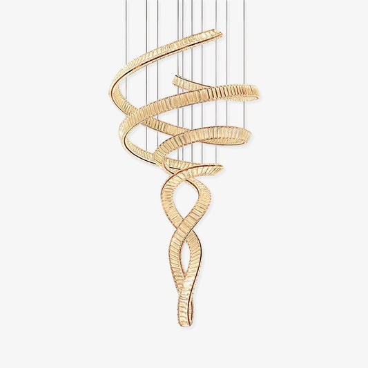 Long Spiral Crystal Chandelier Chandelier