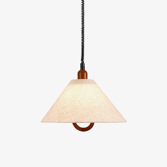 Loopeds Pendant Lamp Dia 17.7″ x H 16.5″ / Walnut color & Beige Pendant light