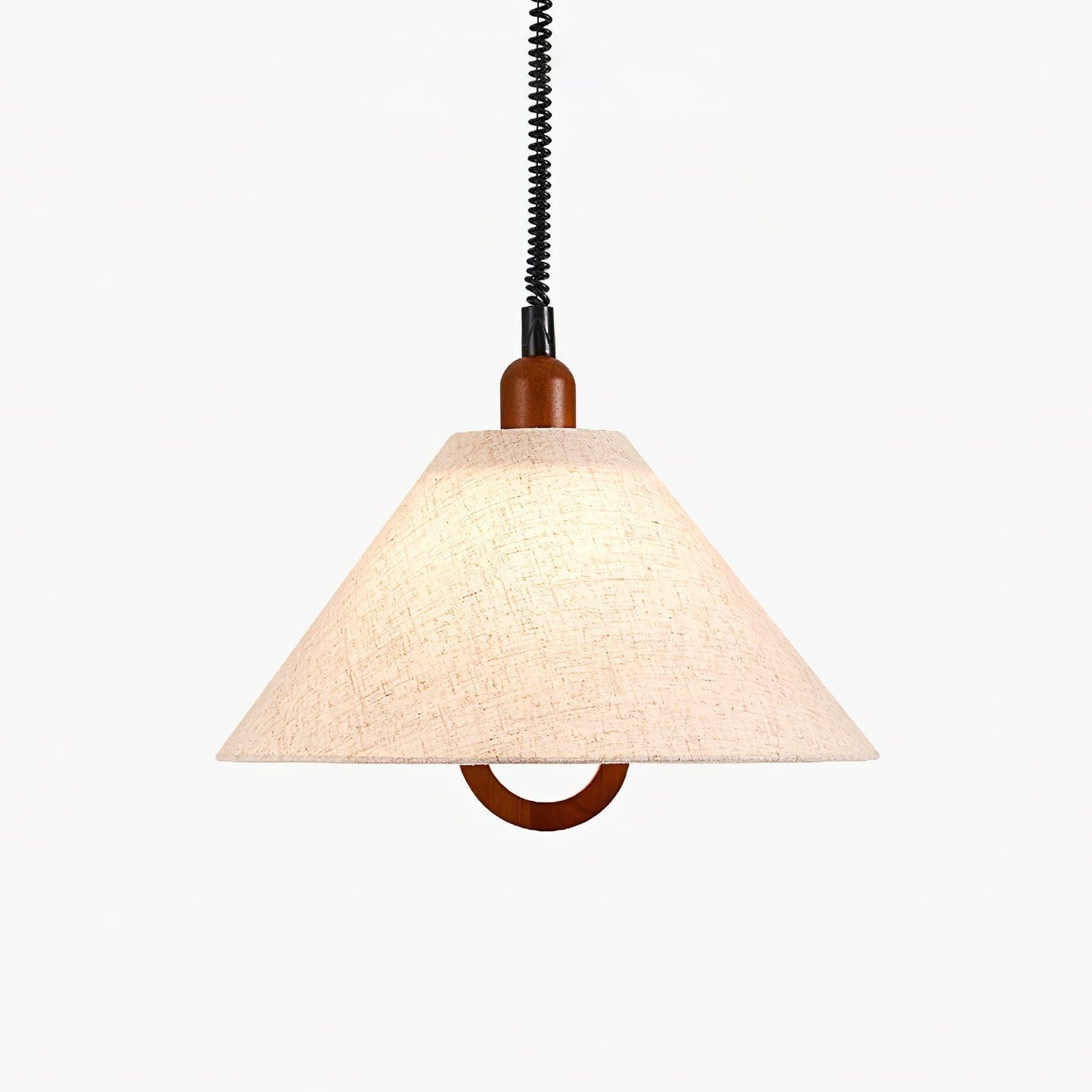 Loopeds Pendant Lamp Dia 17.7″ x H 16.5″ / Walnut color & Beige Pendant light