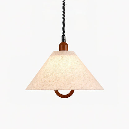 Loopeds Pendant Lamp Dia 17.7″ x H 16.5″ / Walnut color & Beige Pendant light