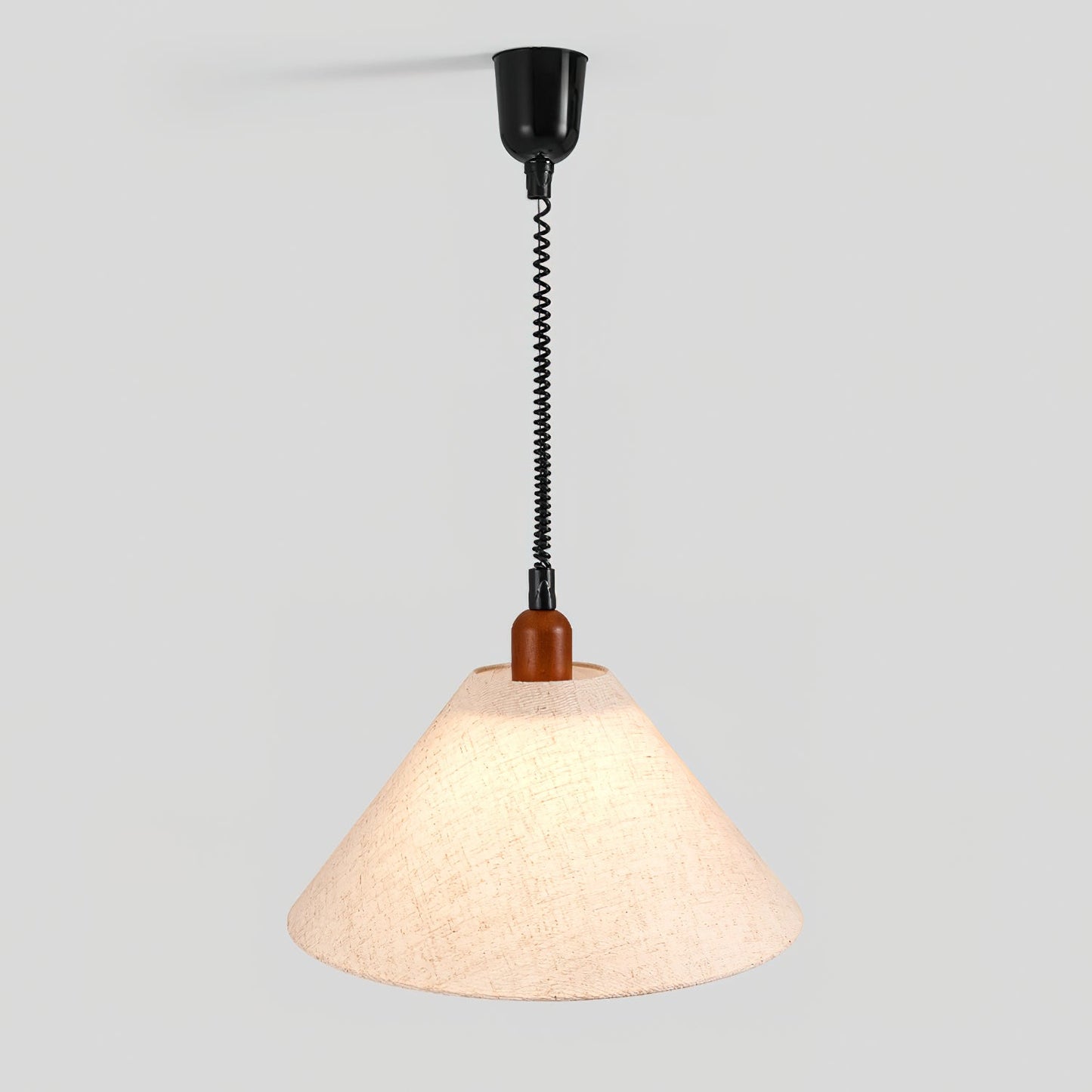 Loopeds Pendant Lamp Dia 17.7″ x H 16.5″ / Walnut color & Beige Pendant light