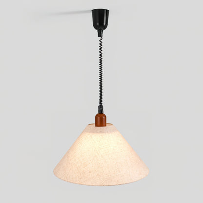 Loopeds Pendant Lamp Dia 17.7″ x H 16.5″ / Walnut color & Beige Pendant light