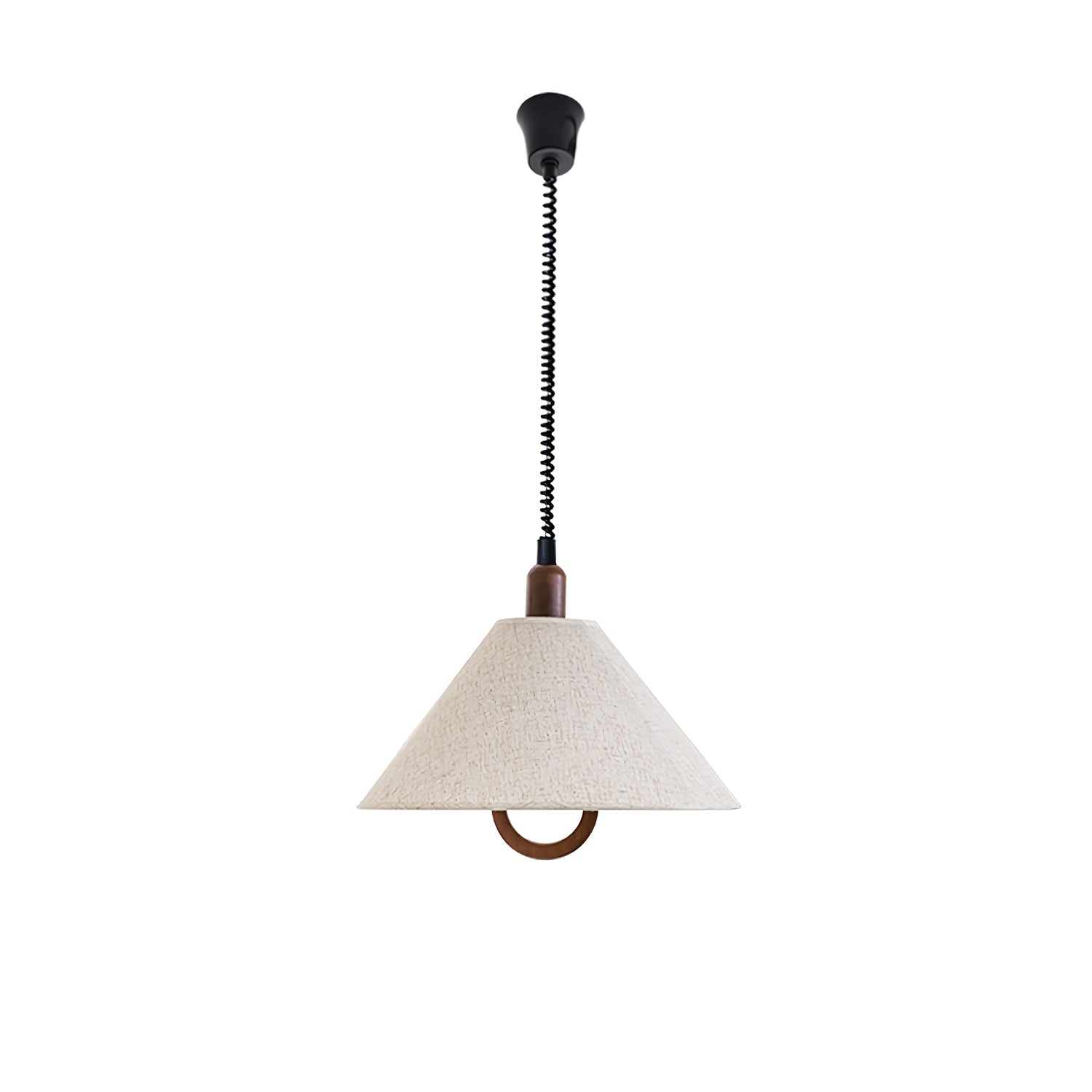 Loopeds Pendant Lamp Dia 17.7″ x H 16.5″ / Walnut color & Beige Pendant light
