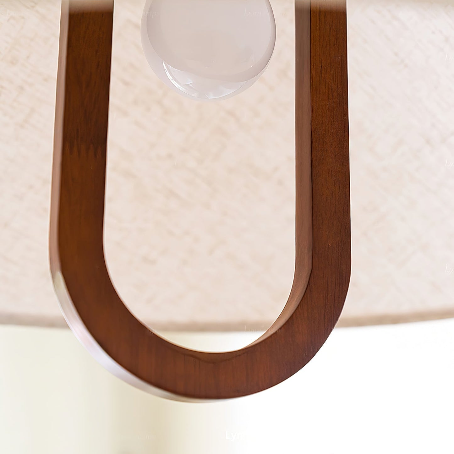 Loopeds Pendant Lamp Dia 17.7″ x H 16.5″ / Walnut color & Beige Pendant light