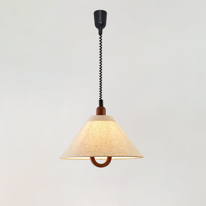 Loopeds Pendant Lamp Dia 17.7″ x H 16.5″ / Walnut color & Beige Pendant light