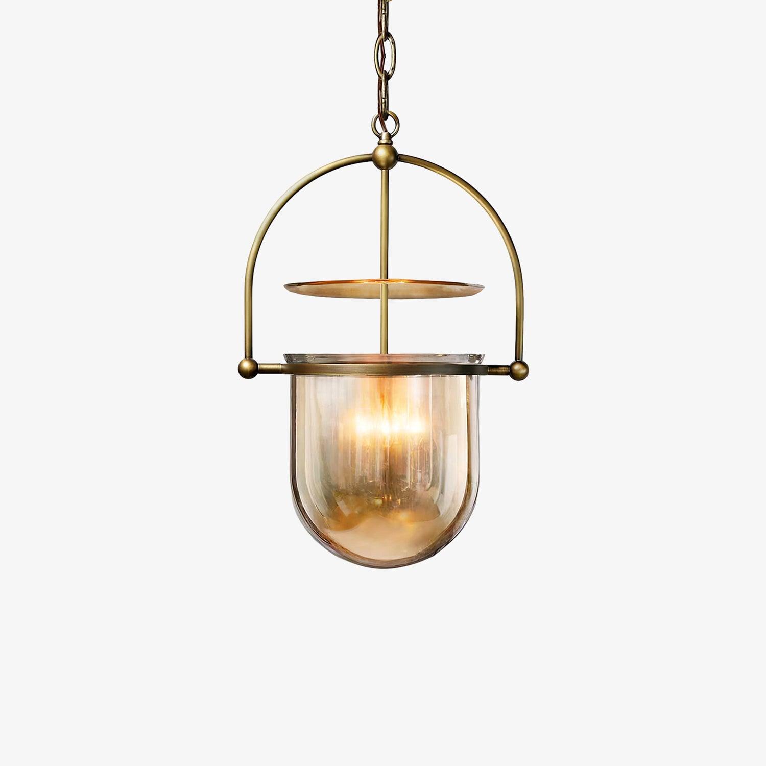 Lorford Cup Pendant Light ? 13.4″ x H 19.7″ / Dia 34cm x H 50cm / Gold & Amber Pendant light
