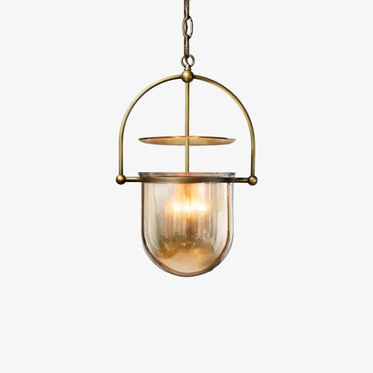 Lorford Cup Pendant Light ? 13.4″ x H 19.7″ / Dia 34cm x H 50cm / Gold & Amber Pendant light