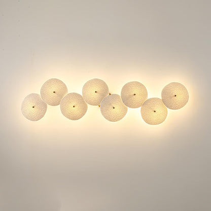 Lotus Petal Wall Lamp 8 heads A L 37.4″ x H 11″ / L 95cm x H 28cm / Gold & White Ceramic Wall lamp