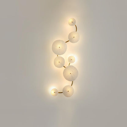 Lotus Petal Wall Lamp 8 heads B L 14.9″ x H 39.4″ / L 38cm x H 100cm / Gold & White Ceramic Wall lamp
