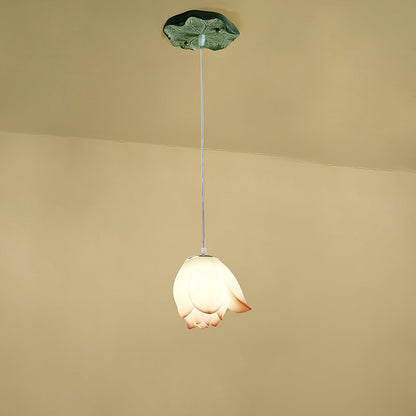 Lotus Chandelier ? 6.6″ x H 59″ / Dia 17cm x H 150cm Pink Chandelier