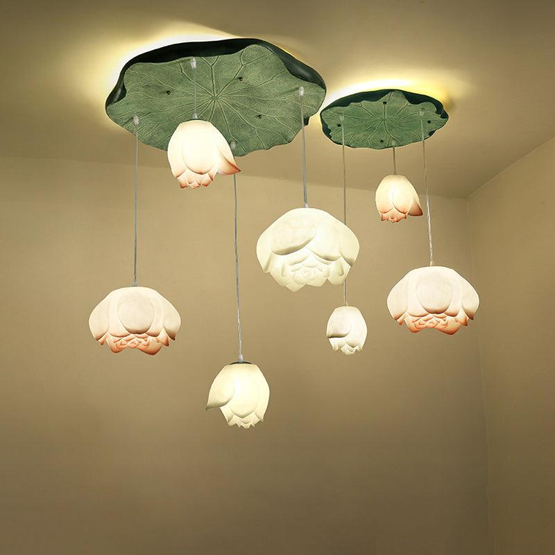 Lotus Chandelier 7 Head ? 22″ + ? 18.5″/ Dia 56cm + 47cm Chandelier
