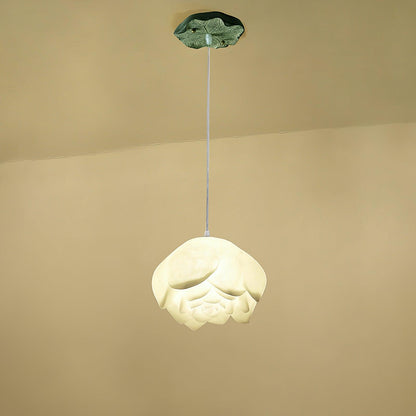 Lotus Chandelier ? 11.8″ x H 59″ / Dia 30cm x H 150cm White Chandelier