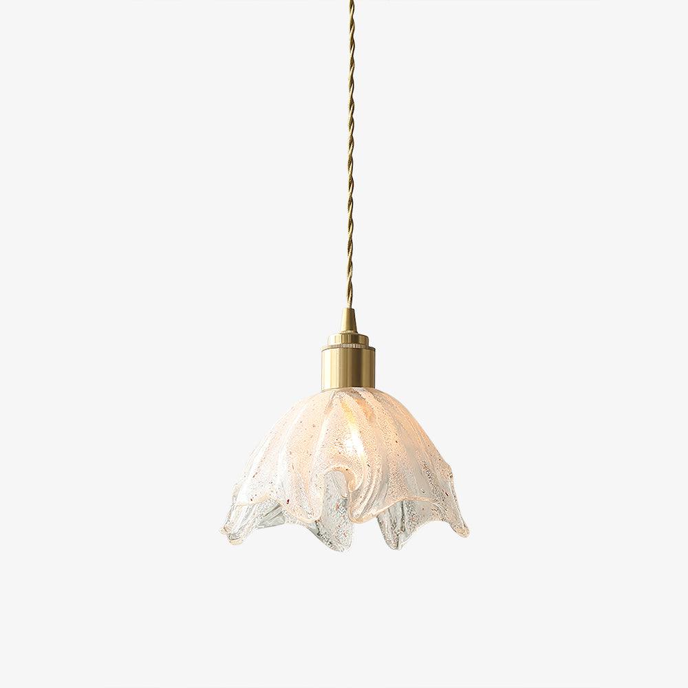 Lotus Crystal Small Pendant Light Dia 7.1″ x H 4.3″ / Dia 18cm x H 11cm / Brass & Translucent Pendant light