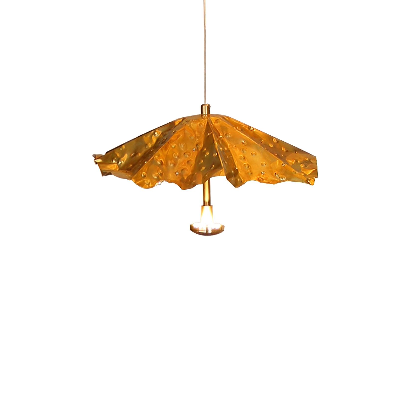 Livra Leaf Chandelier 1 head: ? 11.8″ x H 2.7″ / Dia 30cm x H 7cm / Brass Chandelier