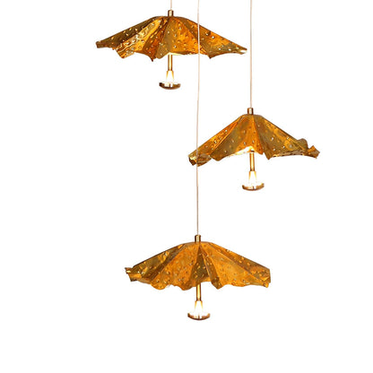 Livra Leaf Chandelier 3 heads: ? 15.7″ x H 39.4″ / Dia 40cm x H 100cm / Brass Chandelier