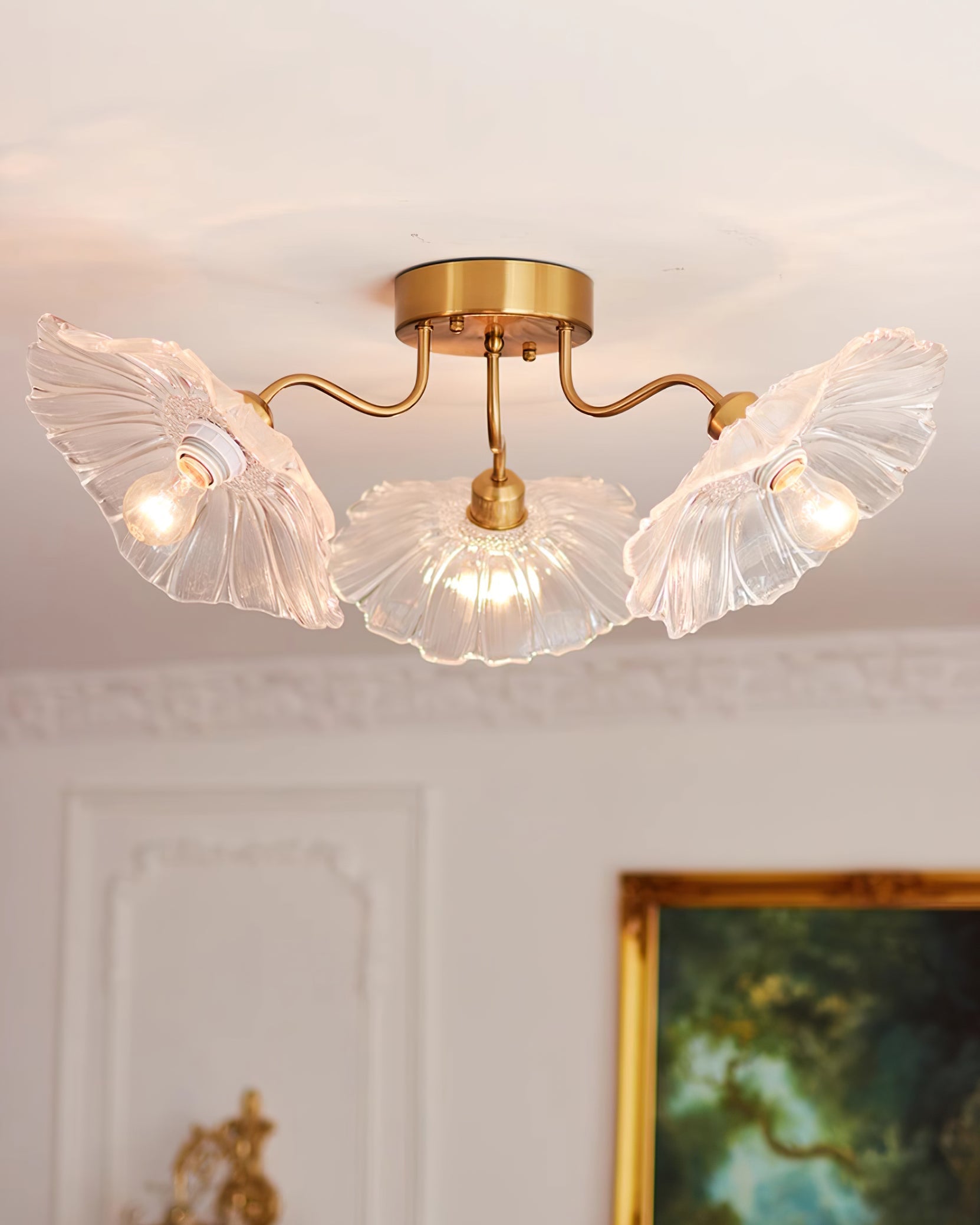 Lotus Leaf Glass Ceiling Lamp Ceiling lamp