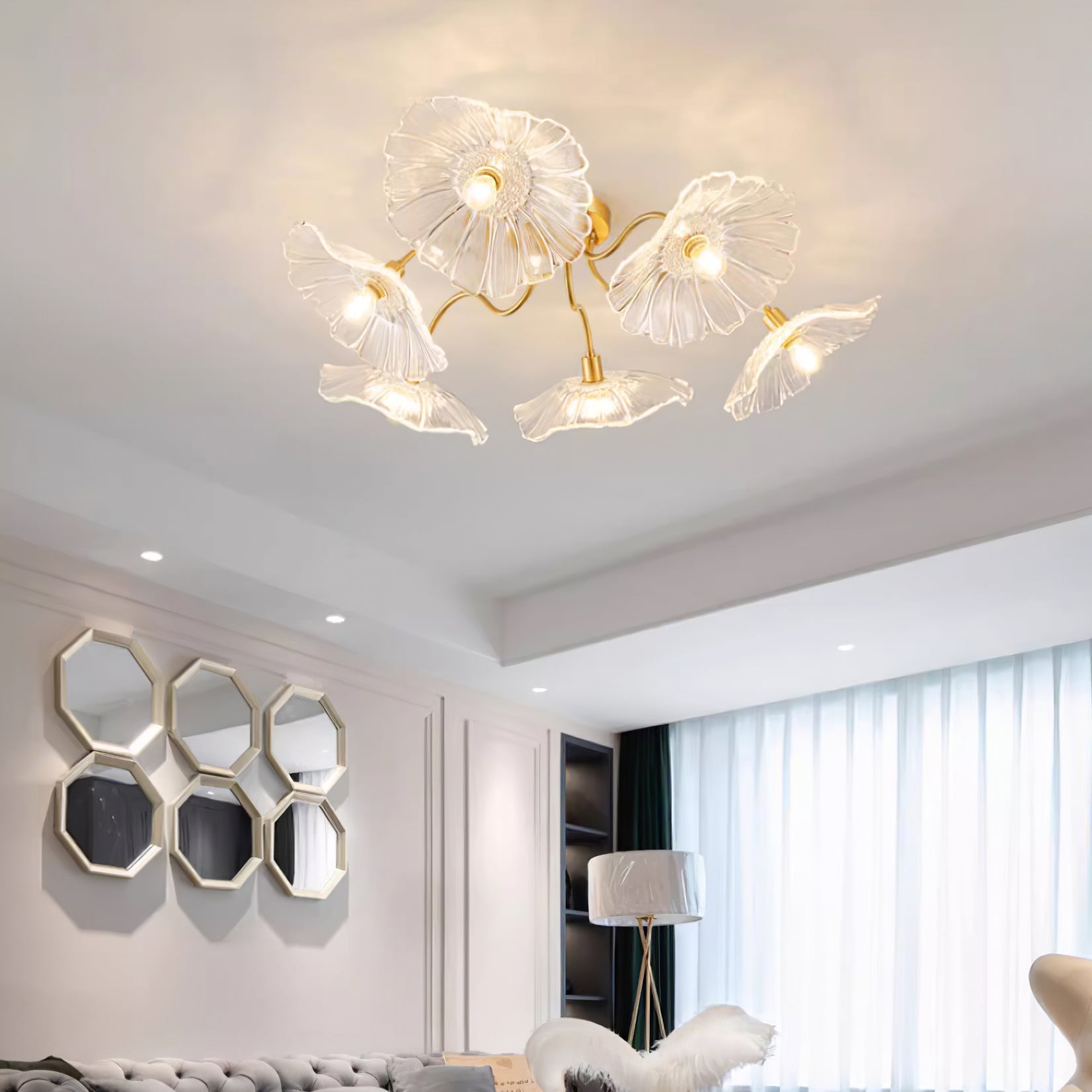Lotus Leaf Glass Ceiling Lamp Ceiling lamp