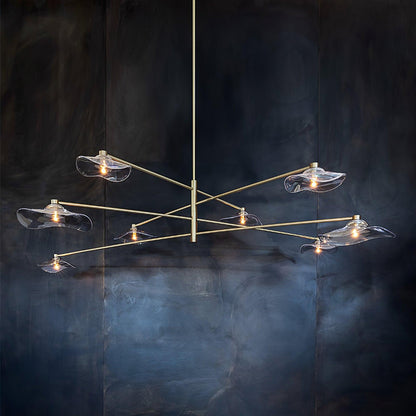 Lotus Leaves Glass Chandelier Pendant light