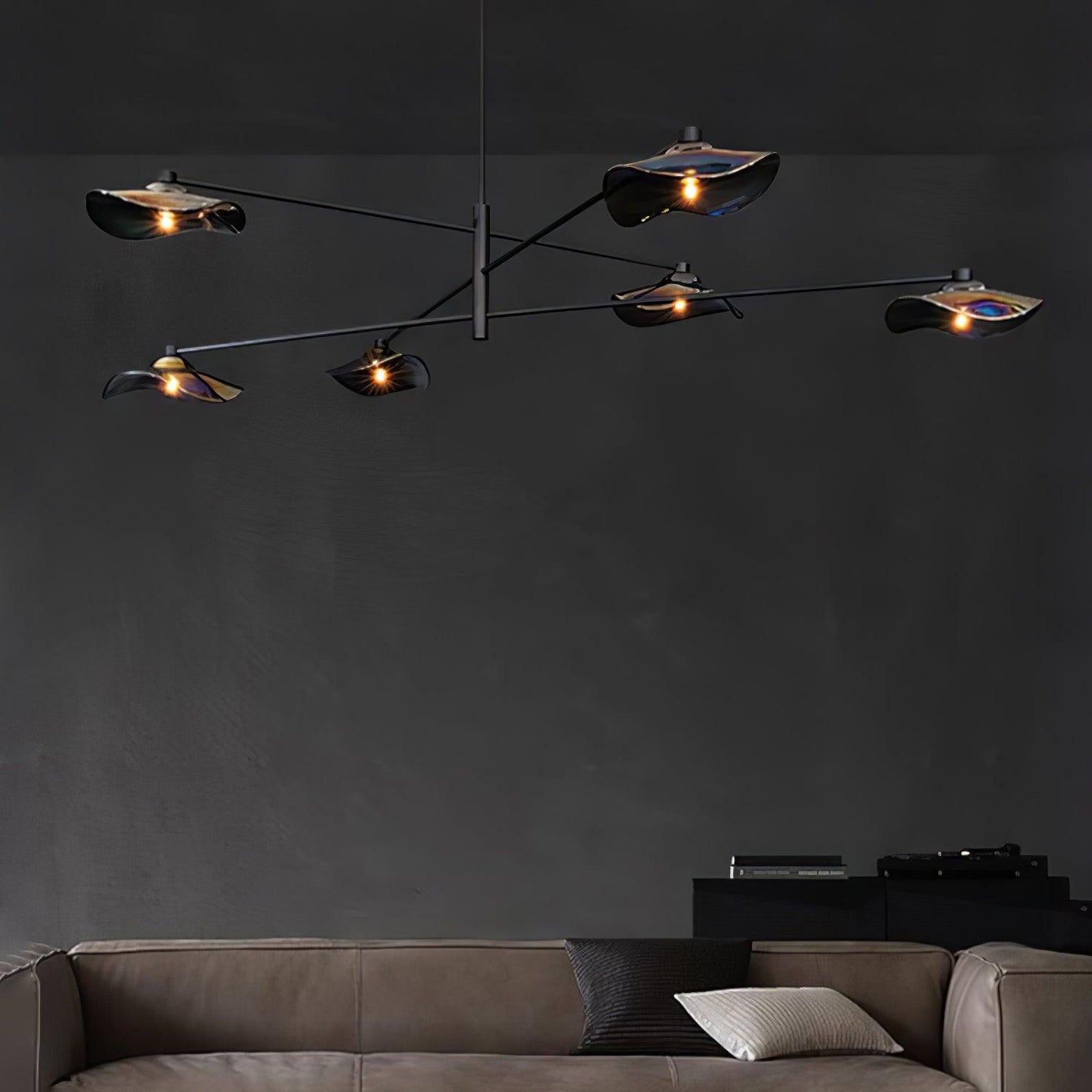 Lotus Leaves Glass Chandelier Pendant light