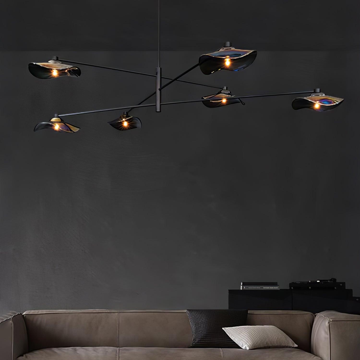 Lotus Leaves Glass Chandelier Pendant light