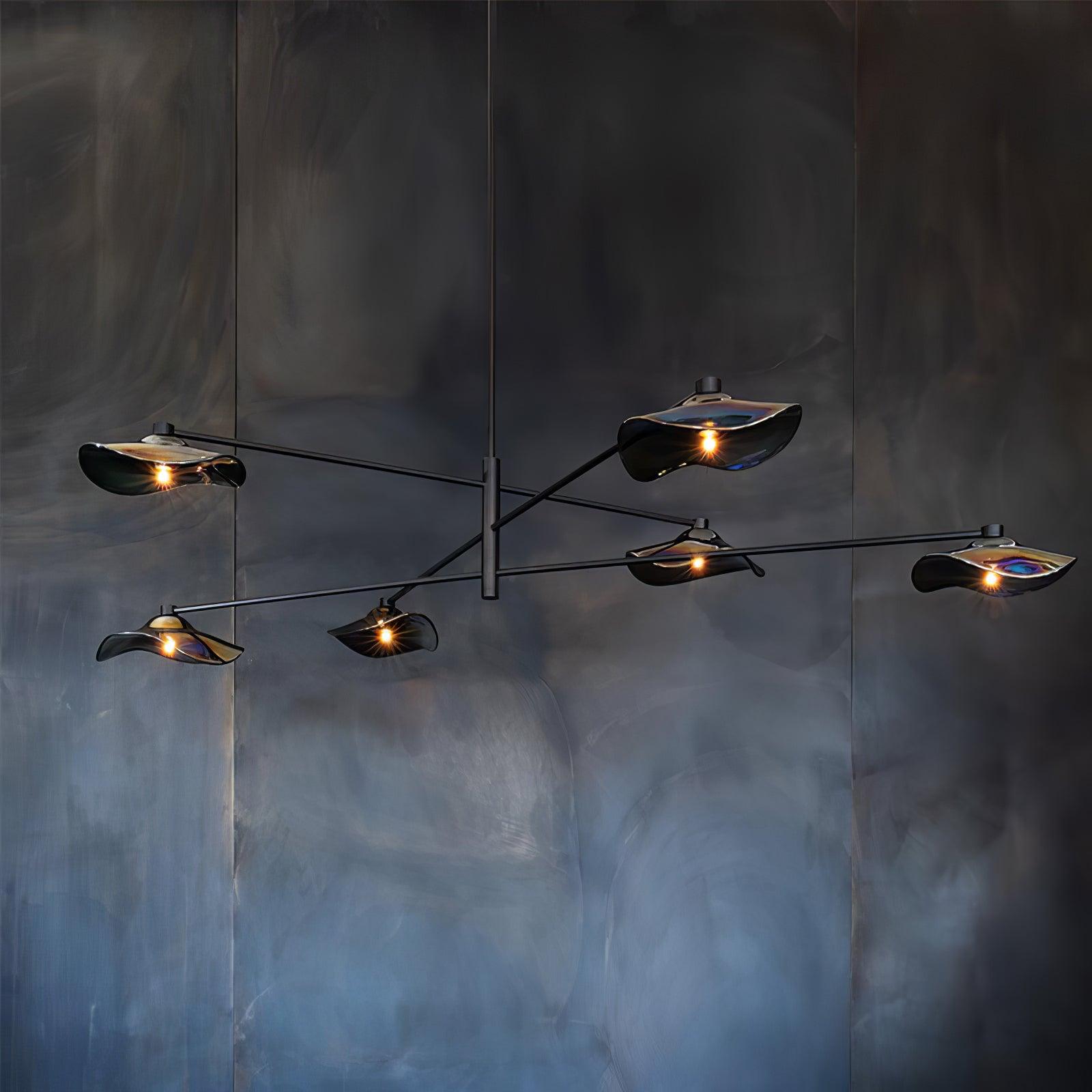 Lotus Leaves Glass Chandelier Pendant light