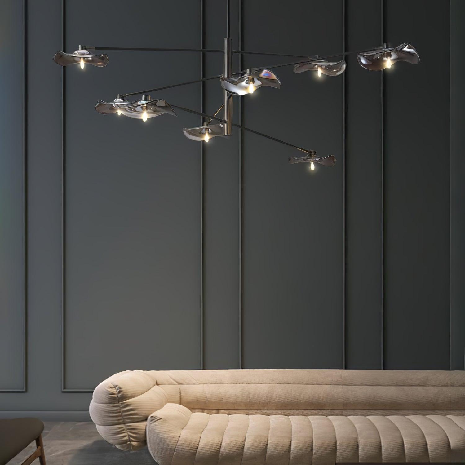 Lotus Leaves Glass Chandelier Pendant light