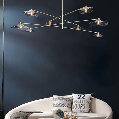 Lotus Leaves Glass Chandelier Pendant light
