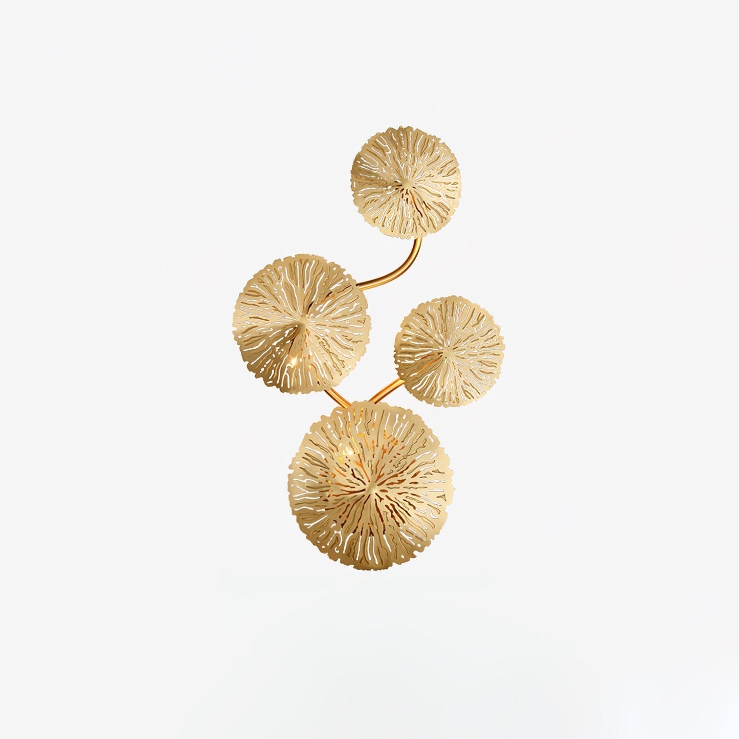 Lotus Leaf Wall Sconce Model G: W 15.4″ x H 24.1″ / W 39cm x H 61cm / Stainless steel/metal Wall lamp