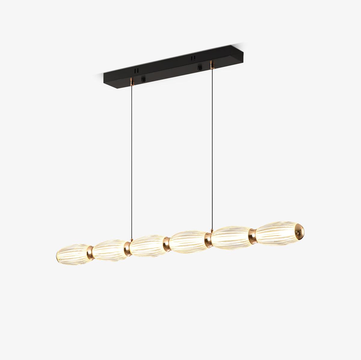 Lotus Root Pendant Lamp ? 36.4″ x H 2.8″ / Dia 88cm x H 7cm / Black & Clear / Three-Color Changing Light Pendant light