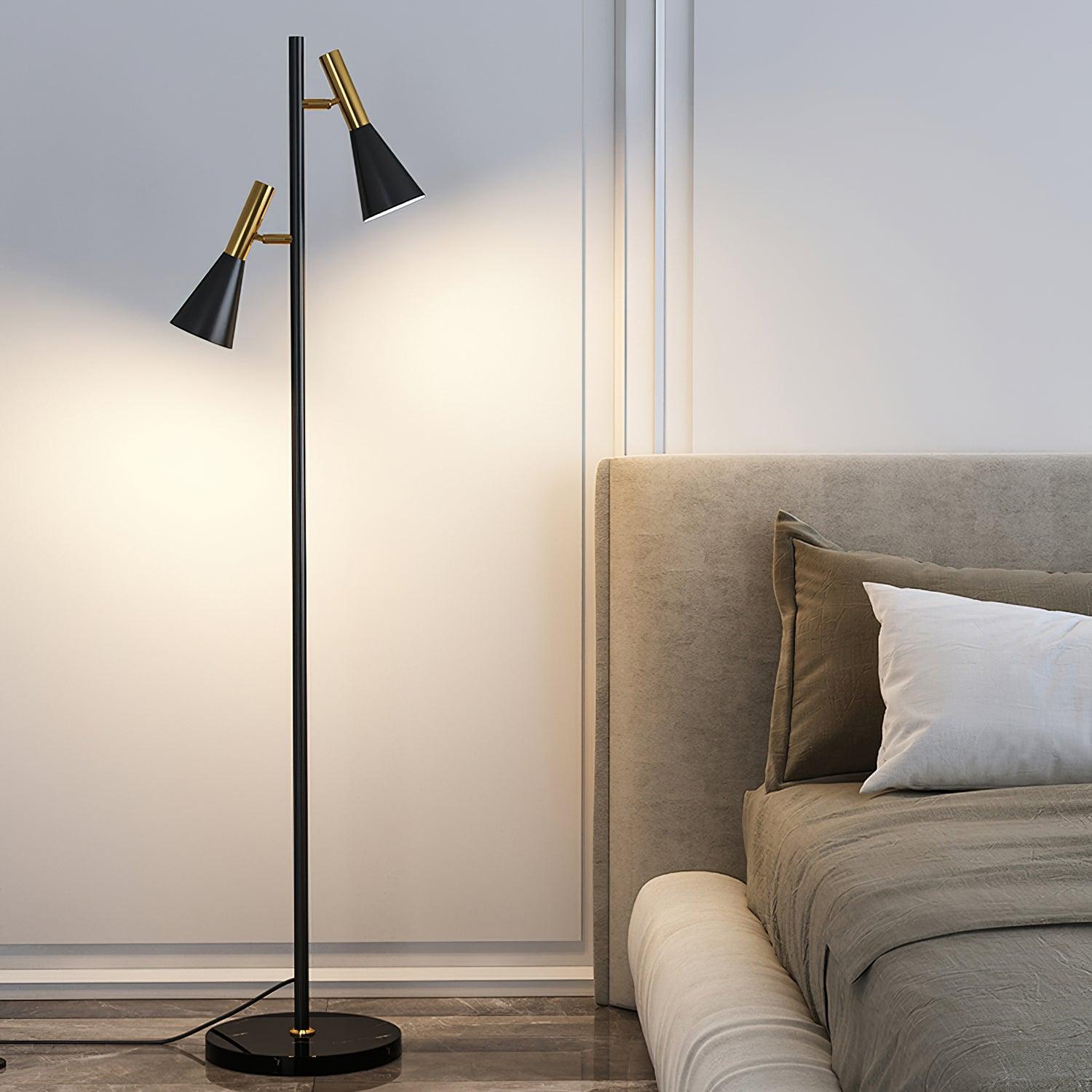 Lron Mouth Floor Lamp Dia 10.6″ x H 60.6″ / Dia 27cm x H 154cm / Black / US Plug Floor lamp