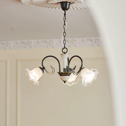 Luce Black Chandelier 3 Heads ? 26.7″ x H 12.6″ / Dia 68cm x H 32cm / Black & White Chandelier