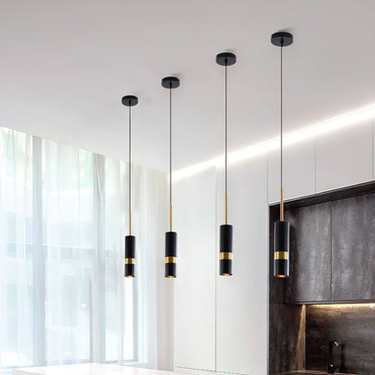Lukas Pendant Light Dia 2.4″ x H 7.9″ / Dia 6cm x H 20cm / Black & Gold Pendant light