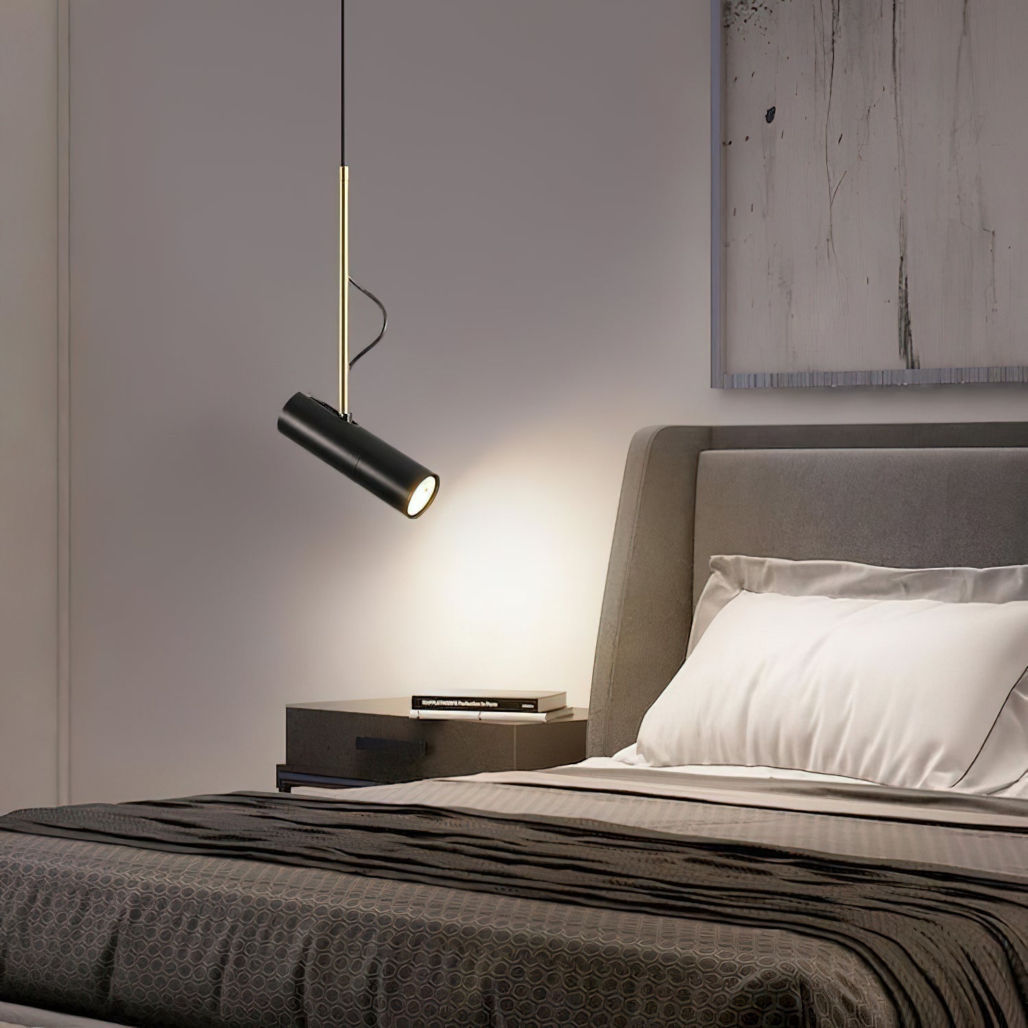Lukas Pendant Light Dia 2.4″ x H 7.9″ / Dia 6cm x H 20cm / Black & Gold Pendant light