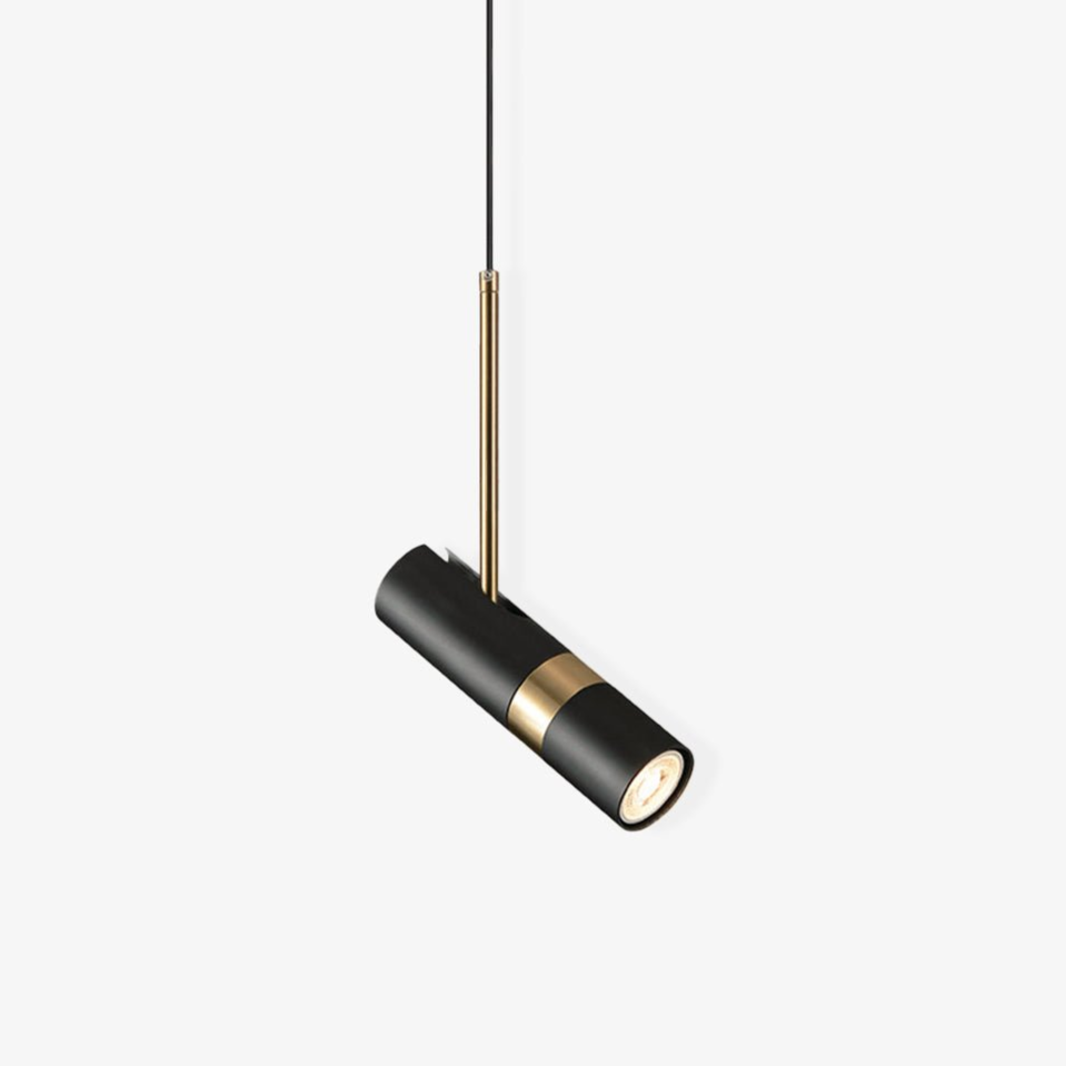 Lukas Pendant Light Dia 2.4″ x H 7.9″ / Dia 6cm x H 20cm / Black & Gold Pendant light